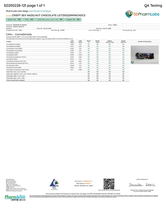 CRISPY SEX minis | Hazelnut Chocolate cream