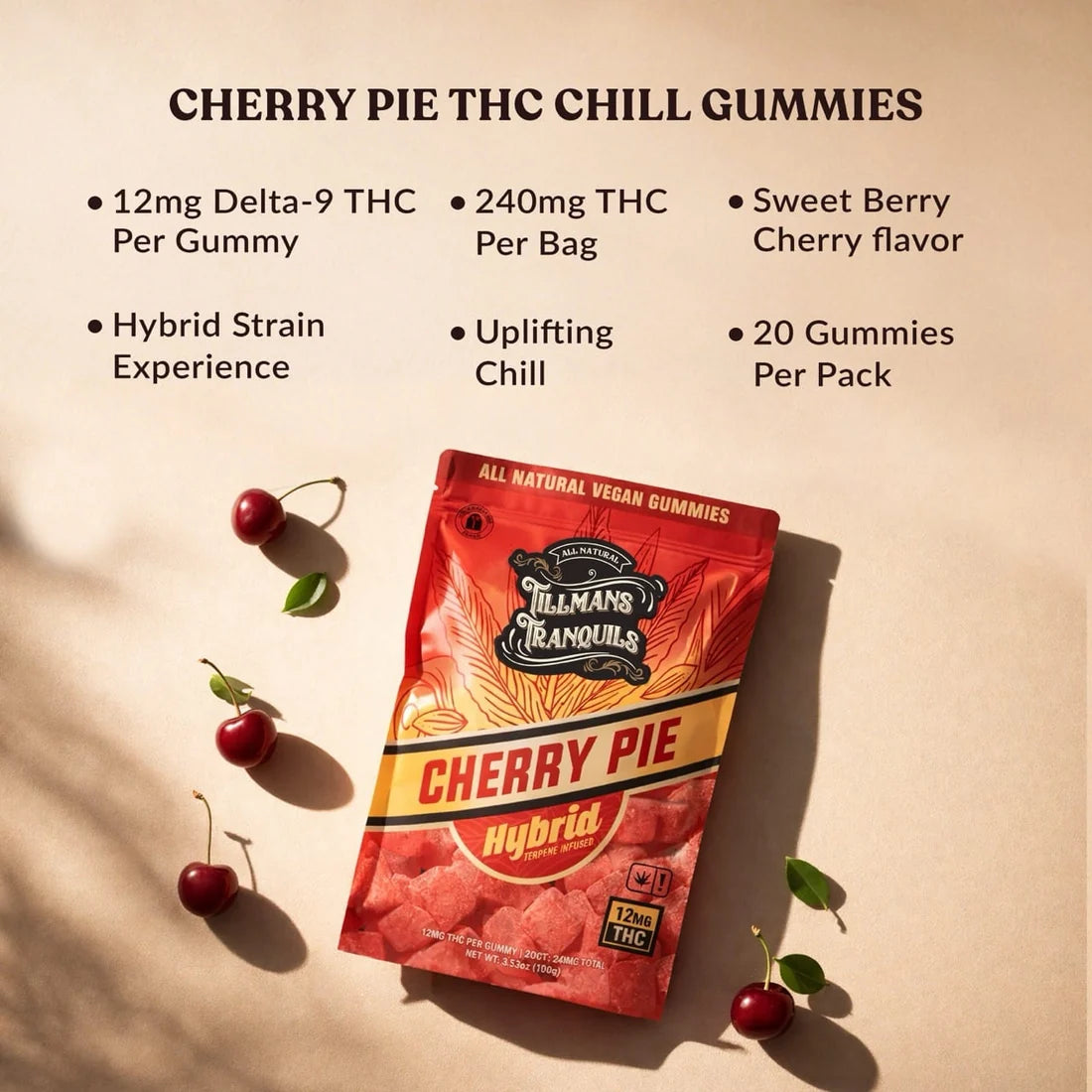 TillMans Gummies - 20ct - Hybrid (Cherry Pie) (Copy)
