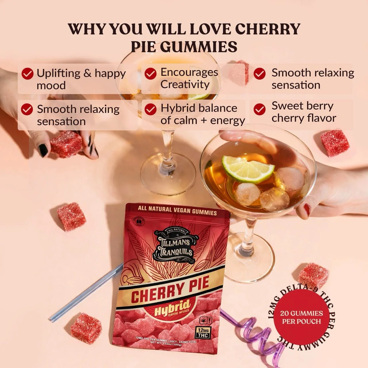 TillMans Gummies - 20ct - Hybrid (Cherry Pie) (Copy)