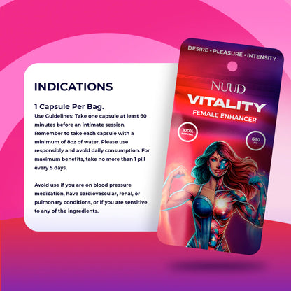 Nuud || Single Capsule | 660mg Female - Vitality