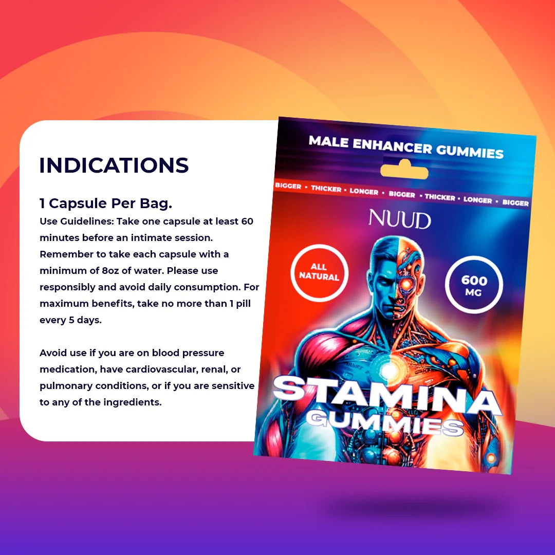 Nuud | Single Gummy | 660mg Male - Stamina