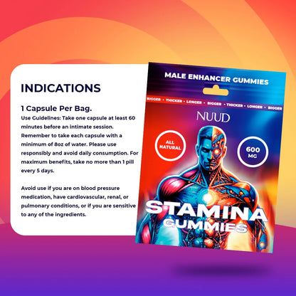 Nuud | Single Gummy | 660mg Male - Stamina
