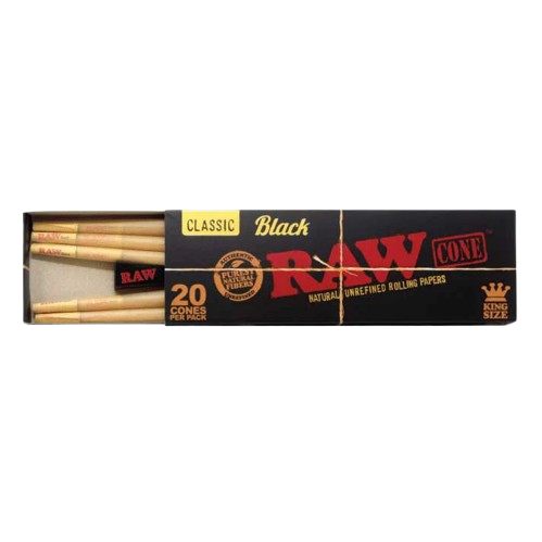 Raw Cones Classic Black 20pk - King Size
