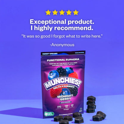Munchies || D9 Gummies 40ct | 600mg | Assorted Flavors