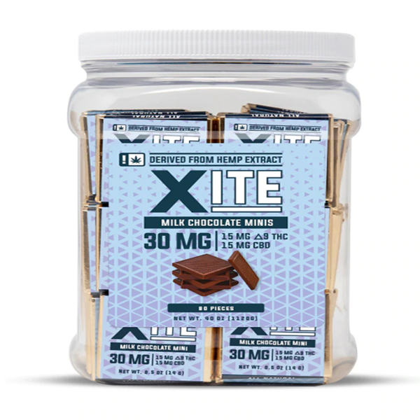 Xite Milk Chocolate Minis Delta 9 & CBD 30mg